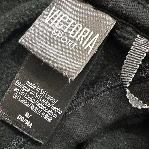 Victorias Secret Sport Black Pullover Sweatshirt Keyhole Open Back High Low Sz M - Picture 6 of 10